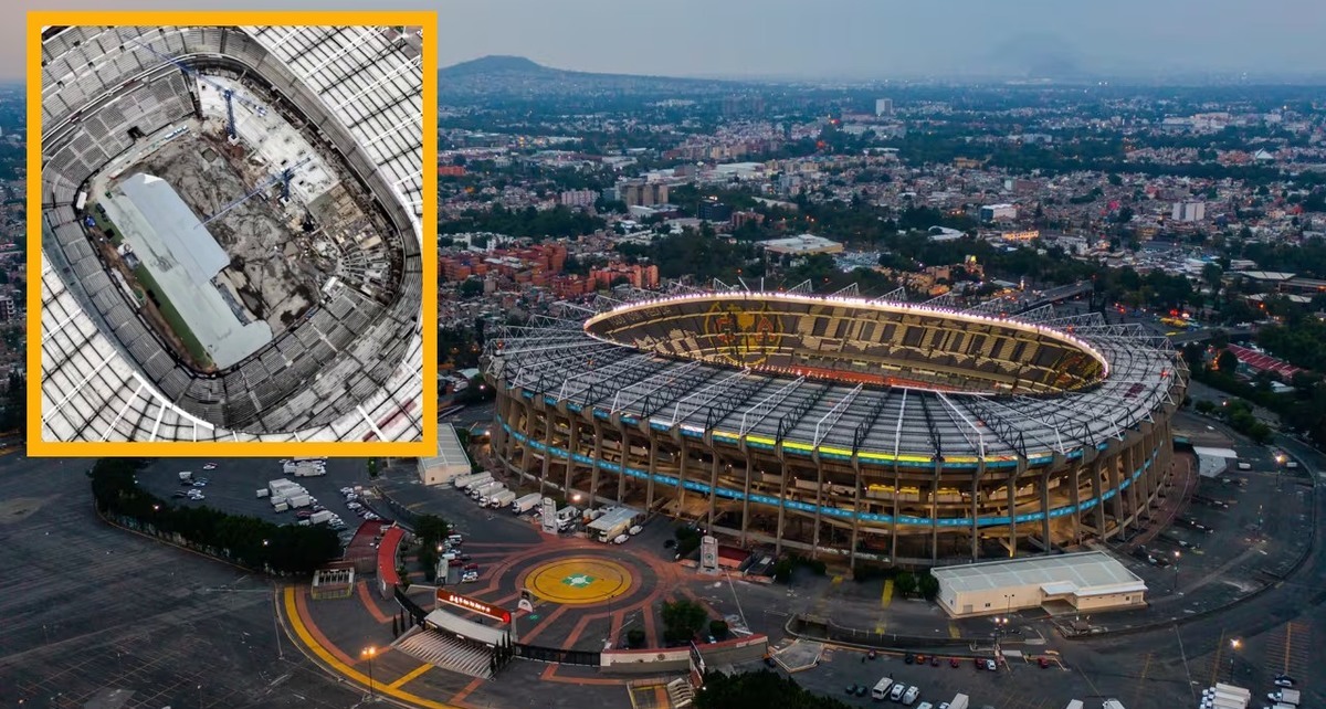 Así avanza la remodelación de nueva tribuna del Estadio Azteca (FIFA)