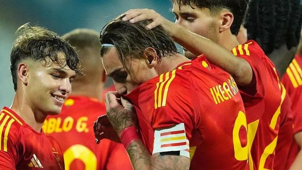 Iker Bravo, delantero de España y uno de los jugadores más destacados (Instagram)