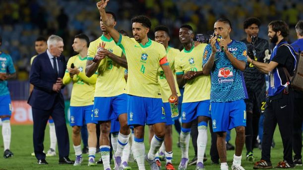 Brasil festejando luego del partido de Clasificación al Mundial. (Foto: EFE)