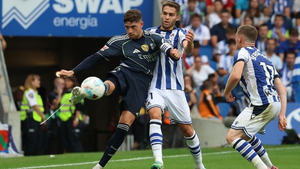 Fede Valverde en un juego del Real Madrid (Reuters)
