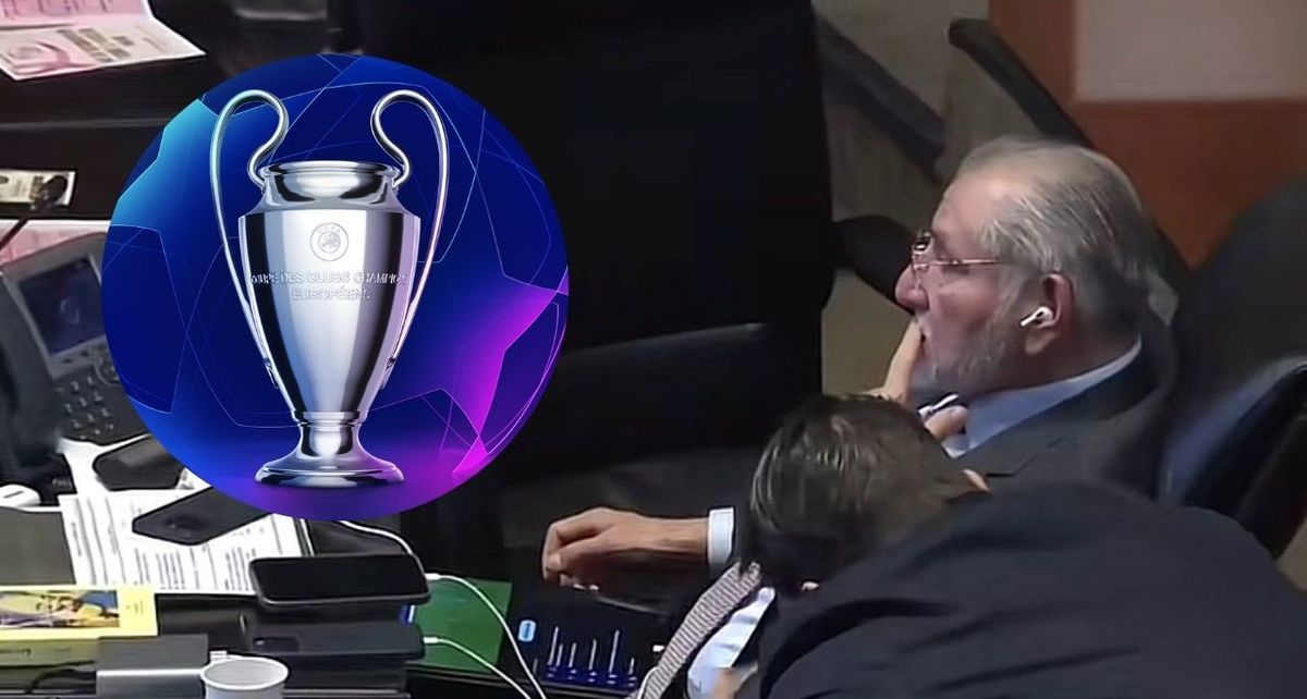 VIDEO | Adán Augusto es captado viendo partido de la Champions League durante comparecencia. (FOTO): Especial.