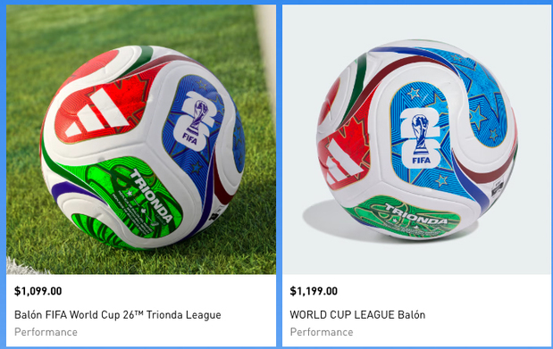 Balones de la edición del Mundial para entrenamientos. (Foto: adidas)