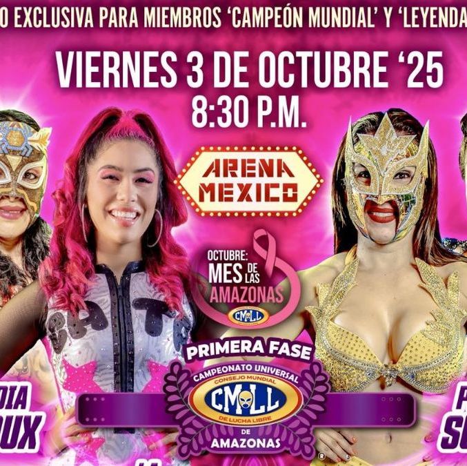 La lucha libre femenil estará presente en la Arena México. (Foto: CMLL)