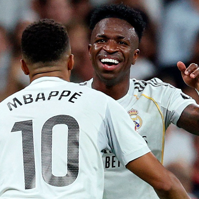 Vinicius y Mbappé le dieron el triunfo al Real Madrid. (Foto: Reuters)