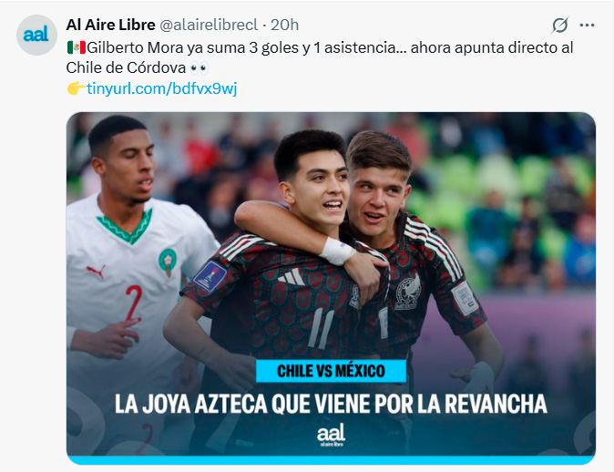 Al Aire Libre reconoce la calidad de Mora y el Tri.