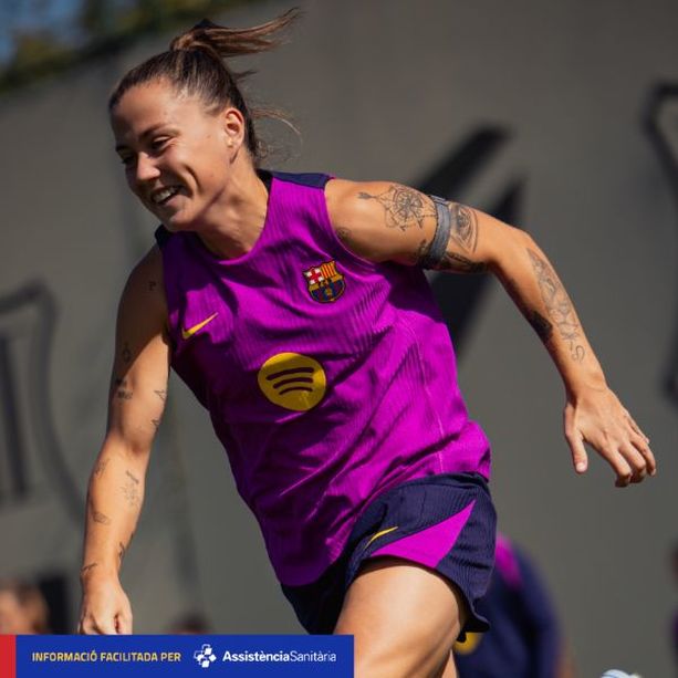 Claudia Pina regresa a una convocatoria con el FC Barcelona Femení despues de su lesión. Foto: @FCBfemeni