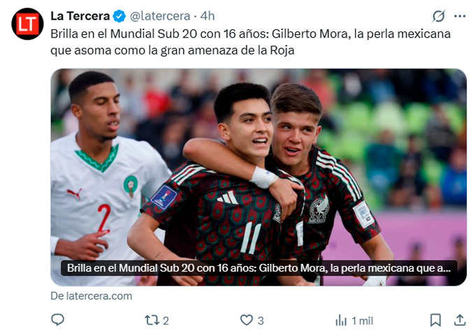 La Tercera reconoció la peligrosidad de Mora.