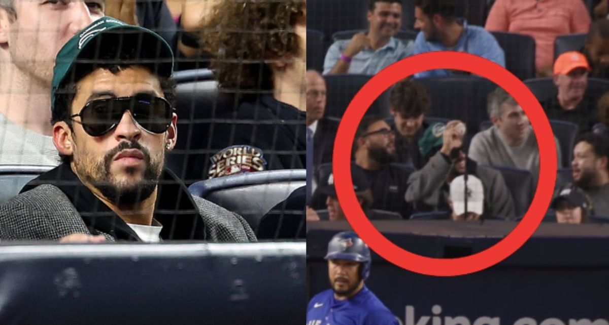 Bad Bunny se llevó la pelota de souvenir. (Foto: ESPN/ captura de pantalla MLB)