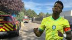La casa de Vini se incendió, pero el jugador estaba con su selección. (Foto: @telemadrid/ EFE)