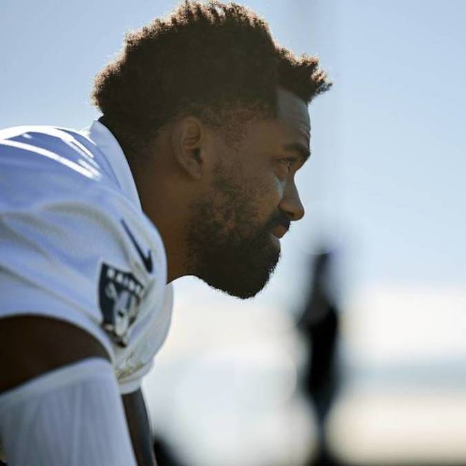 Raheem Mostert recuerda su problema en la piel (Cortesía Raiders)