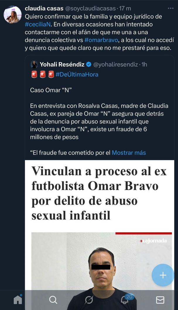 Captura de Diana Casas, expareja de Omar 'N'.