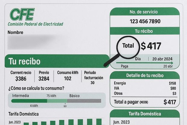 Trámite para cambiar el titular del recibo de luz CFE: guía completa. Foto: MediotiempoIA