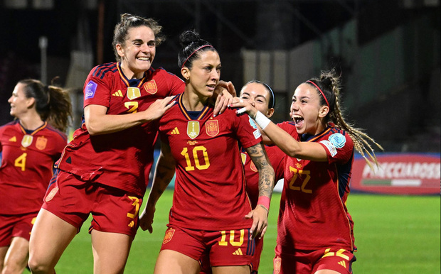 Jenni Hermoso marcó con España. (Foto: EFE)