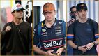 Lando Norris, Max Verstappen y Oscar Piastri (Reuters)