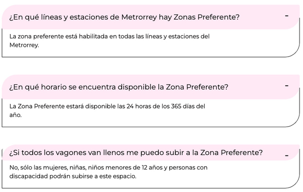 En el reglamento de Metrorrey habla de que el Vagón Rosa es los 365 días del año.