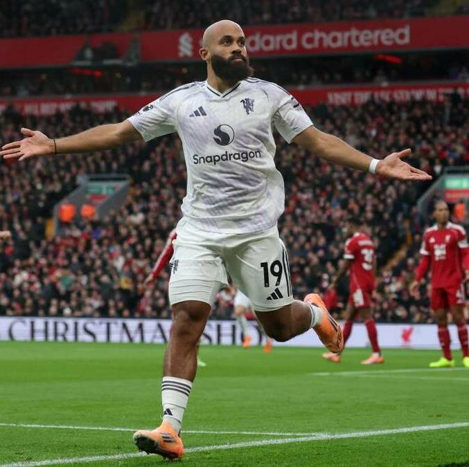 Mbeumo celebra el gol del Manchester United (Reuters)