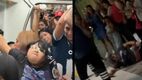 La mujer peleaba para que se respetara el 'Vagón Rosa'. (Foto: captura de pantalla)