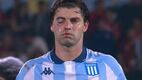Santiago Sosa, de Racing, terminó noqueado y con el ojo morado.  (Foto: @bastidoresdanet)