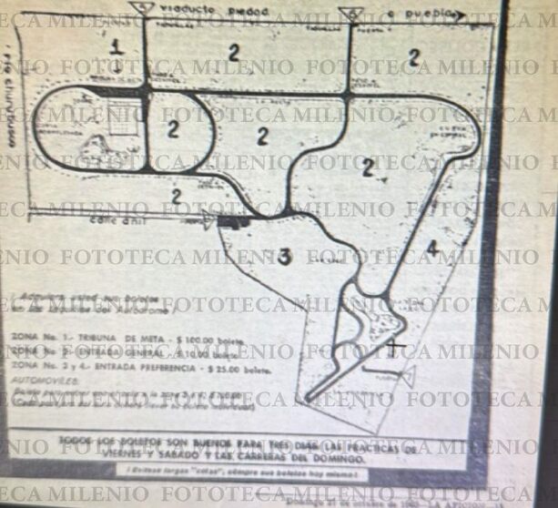 Precios de boletos de F1 en 1963 (Fototeca Milenio)