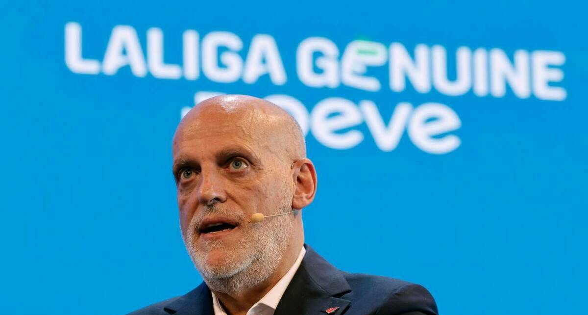 Javier Tebas, molesto por la cancelación de Villarreal vs Barcelona en Miami (EFE)