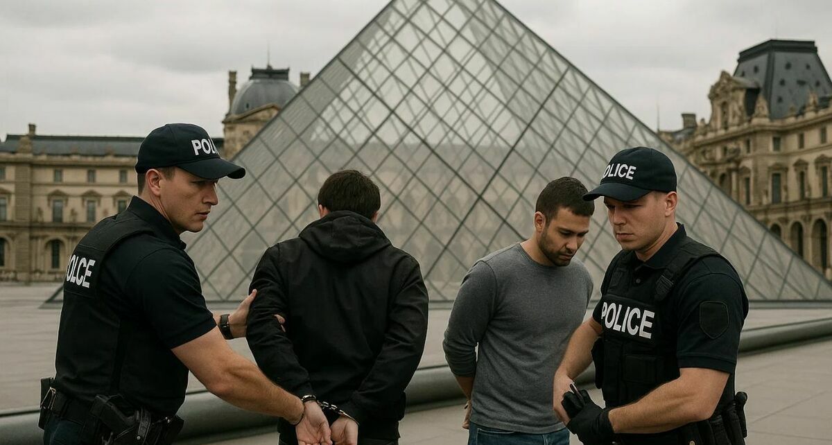 Arrestan a dos sospechosos por el robo de joyas en el Louvre | Foto: Inteligencia Artificial