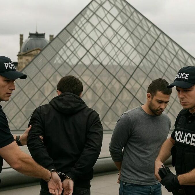 Arrestan a dos sospechosos por el robo de joyas en el Louvre | Foto: Inteligencia Artificial