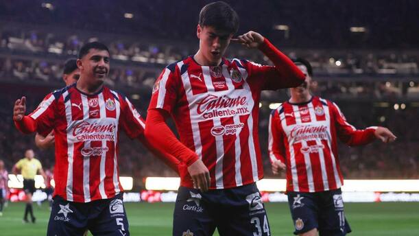 La Hormiga González celebra un gol con Guadalajara (@Chivas)