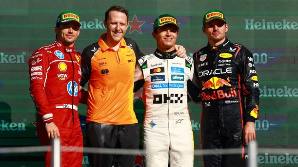 Podio del GP de México 2025 (Reuters)