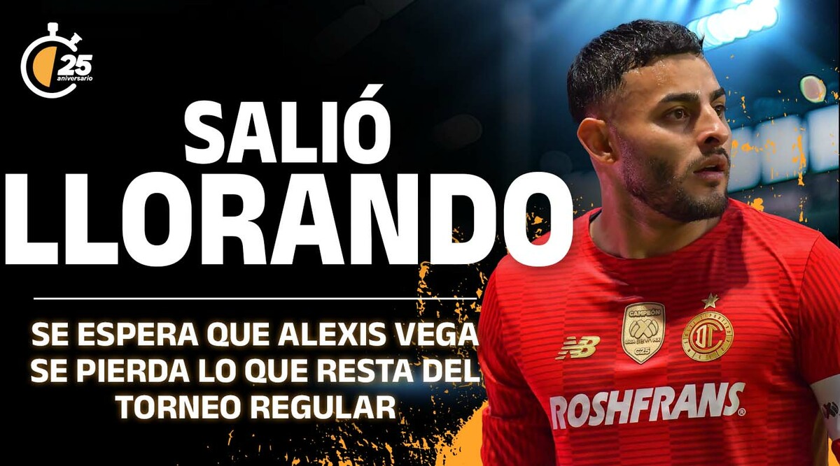 Alexis Vega salió llorando por lesión