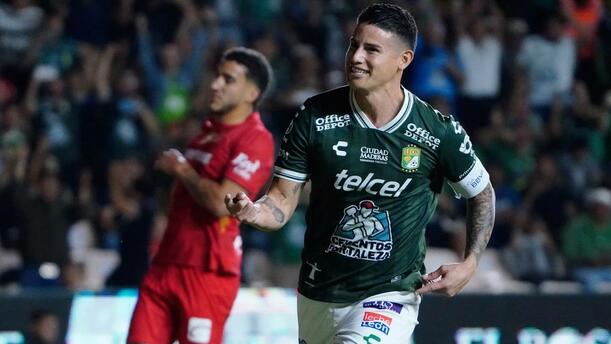 James Rodríguez hizo el empate para León ante Toluca (Imago7)