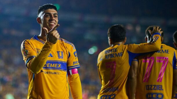 Juan Brunetta marcó tres goles en la victoria de Tigres