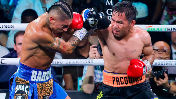 Pacquiao tuvo varios momentos interesantes en la pelea. (Foto: AFP)
