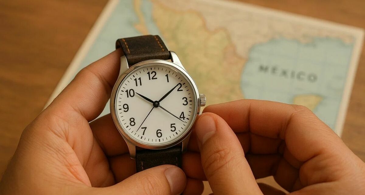 Fecha y hora exacta en que se deberá hacer el cambio de horario de invierno 2025 en México. (Mediotiempo IA).