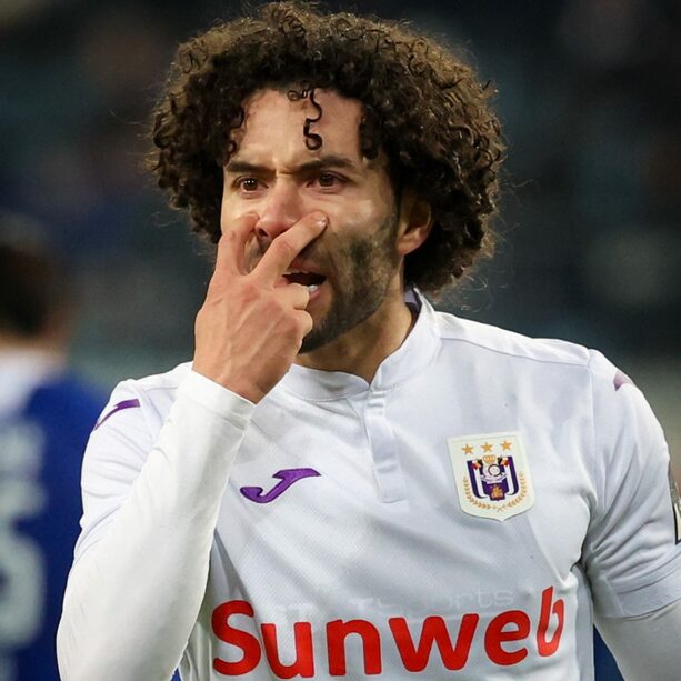 Chino Huerta con el Anderlecht (AFP)