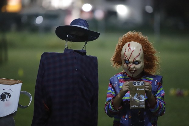 El hombre invisible y Chucky fueron la sensación. (Foto: Facebook Academia Mazatlán FC Apodaca)