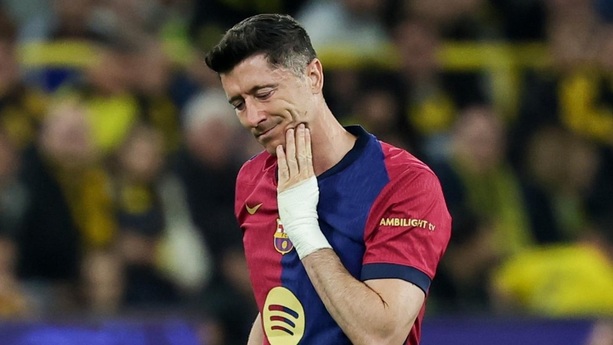 Lewandowski causó baja del Barcelona por lesión (EFE)