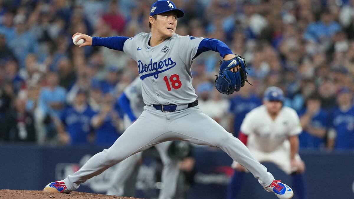 Hans V⭕️S (@voshans): Sportfotografie is Kunst — Yoshinobu Yamamoto in Actie voor de Dodgers (Foto Eric Smith) #baseball #MLB #Dodgers #YoshinobuYamamoto #Sportfotografie