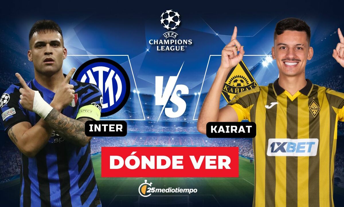 ¿A qué hora juega Inter de Milan vs Kairat? Horario y canal EN VIVO