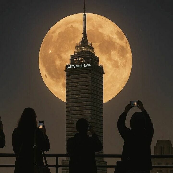 Hora exacta para ver Superluna en México HOY 5 de noviembre de 2025. (FOTO): Mediotiempo IA.