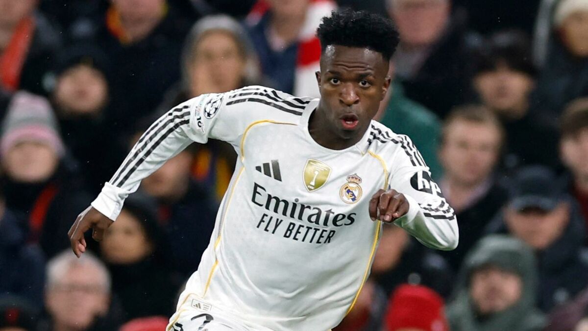 Vinícius Jr. ante el Liverpool (Reuters)
