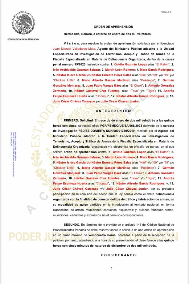 El nombre de Chávez Jr. aparece en la causa penal 15/2023 de la Unidad Especializada en Investigación de Terrorismo.