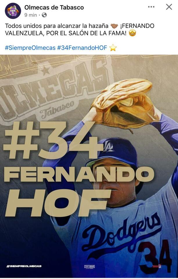 LMB impulsa a Fernando Valenzuela al HOF de MLB