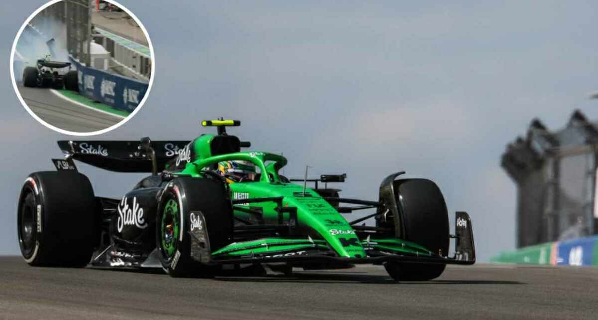 Gabriel Bortoleto fue víctima de un aparatoso accidente (Reuters)