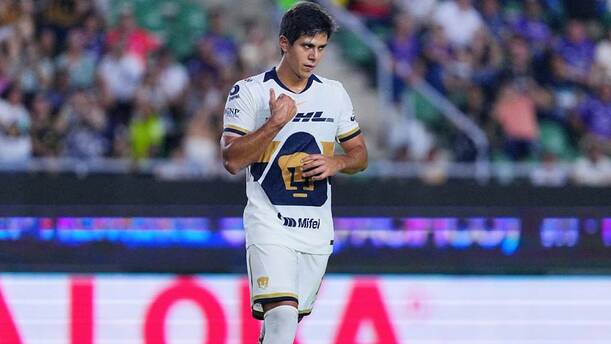JJ Macías durante el juego de Pumas ante Mazatlán (Imago7)