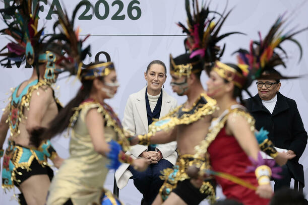 Una probadita de la cultura mexicana ante la presencia de Sheinbaum. (Foto: EFE)