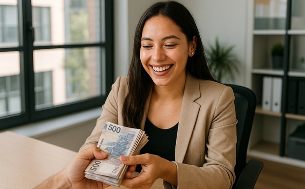 Estos trabajadores recibirán 40 días de aguinaldo. Foto: Sora IA