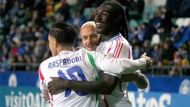 Moise Kean celebra el primer tanto de Italia (Reuters)
