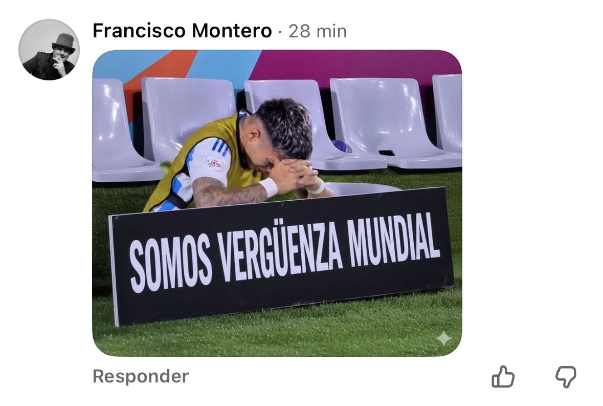 Los aficionados consideran como una "vergüenza¨ la eliminación / Captura de pantalla