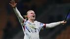 Erling Haaland celebra el pase de Noruega (Reuters)