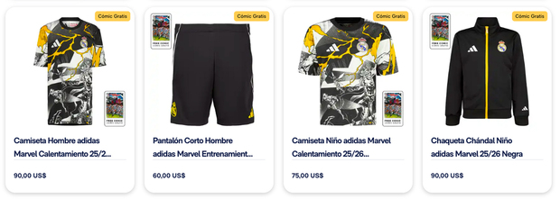La ropa edición Marvel.